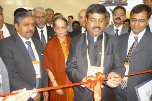Indian Petroleum and Natural Gas Minister, Dharmendra Pradhan inaugurating the India pavilion, at 21st World Petroleum Congress,