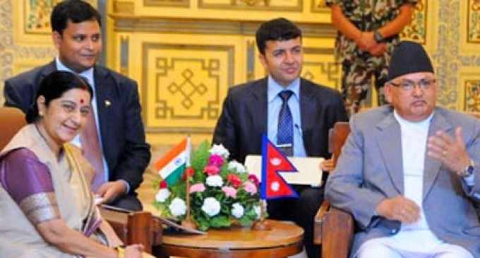 Sushma Swaraj meets Nepali leaders as joint commission meet starts