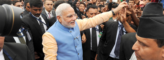  Prime Minister, Shri Narendra Modi with the Nepalese peoples, in Kathmandu, Nepal