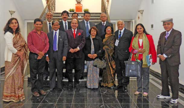 Indian Ambassador to Uzbekistan with Indian Delegations as International Election Observer for Uzbek Parliamentary Elections