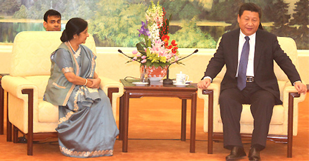 External Affairs Minister Sushma Swaraj calls on President Xi Jinping of People's Republic of China​ in Beijing 