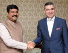 The Ambassador of Iraq to India, Ahmad Berwari meeting the MoS for Petroleum and Natural Gas (IC), Dharmendra Pradhan