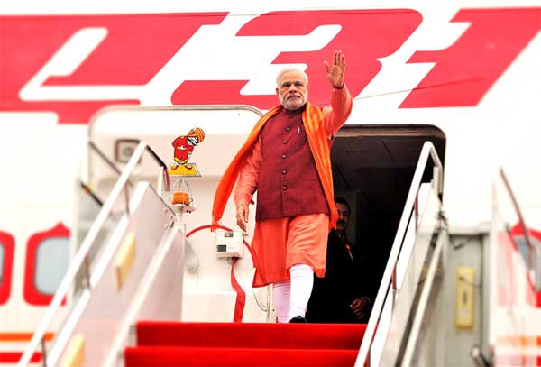 The Prime Minister, Narendra Modi arrives at Xi’an Xiangyang International Airport, in China on May 14, 2015.