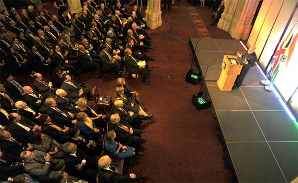 The Prime Minister, Narendra Modi addressing the City of London at Indo-UK Business Meeting in The Old Library, in Guildhall, London.