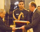 Ambassador-designate of Hungary, Gyula Petho presenting his credentials to the President, Pranab Mukherjee, at Rashtrapati Bhavan, in New Delhi.