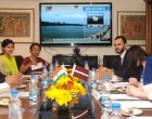 Minister of Culture, Latvia, Dace Melbarde meeting the MoS for Culture (IC), Tourism (IC) and Civil Aviation,