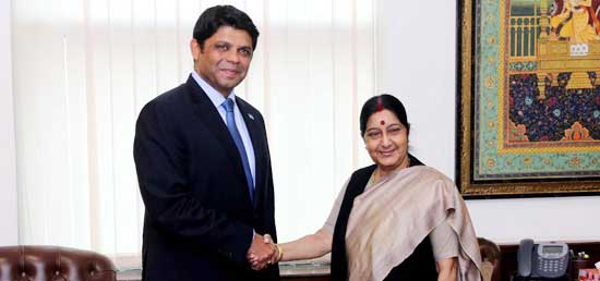 External Affairs Minister meets Aiyaz Sayed Khaiyum, Attorney-General and Minister of Finance of Fiji in New Delhi.