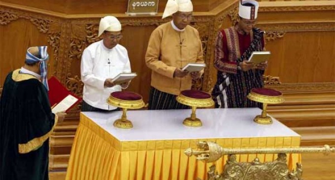 U Htin Kyaw sworn in as Myanmar’s president