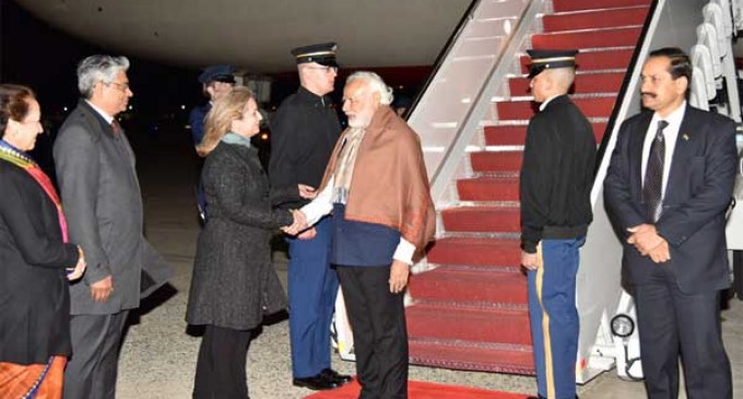 Modi arrives in US for nuclear summit