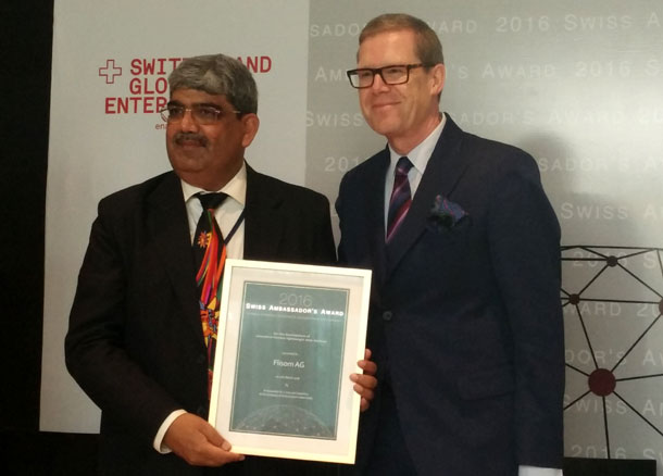 Dr. Ayodhya Nath Tiwari recieving "Swiss Ambassador’s Award" Swiss Ambassador’s Award (SAA) recognizes individuals who have contributed to the promotion of Indo-Swiss bilateral relations or have stood out for their exceptional role in the society and industry.