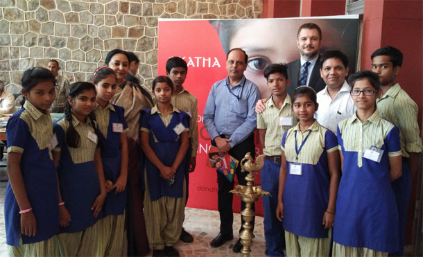 Ambassador of Serbia to India H. E. Mr. Vladimir Maric at a Charity Sales Exhibition of Children's Paintings and Handicrafts at the Embassy of the Republic of Serbia in India in collaboration with Indian "NGO KATHA"