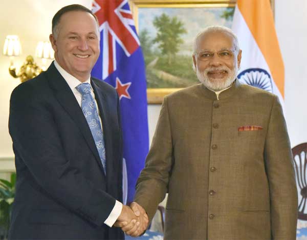 Prime Minister, Narendra Modi meeting the Prime Minister of New Zealand, John Key, in Washington DC