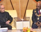 The President, Shri Pranab Mukherjee meeting the Governor General of Papua New Guinea, Sir Michael Ogio,