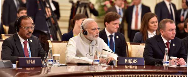 The Prime Minister, Shri Narendra Modi at the extended meeting of the Member States and Observer countries, in Tashkent, Uzbekistan on June 24, 2016.  Prime Minister, Narendra Modi at the extended meeting of the Member States and Observer countries, in Tashkent, Uzbekistan on June 24, 2016.