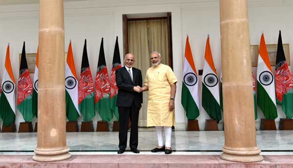The Prime Minister, Narendra Modi with the President of Afghanistan, Dr. Mohammad Ashraf Ghani, Hyderabad House, in New Delhi on September 14, 2016.