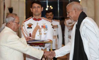 Ambassador-Designate of Mauritania, Sidi Mohamed Hanene presenting his credentials to the President, Pranab Mukherjee