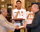 High Commissioner-Designate of the Republic of Seychelles, Philippe Le Gall presenting his credentials to the President, Pranab Mukherjee