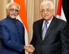 Vice President, M. Hamid Ansari calling on the President of the State of Palestine, Mahmoud Abbas