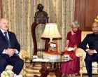 President of the Republic of Belarus, Alexander Lukashenko calling on the President, Ram Nath Kovind, at Rashtrapati Bhavan