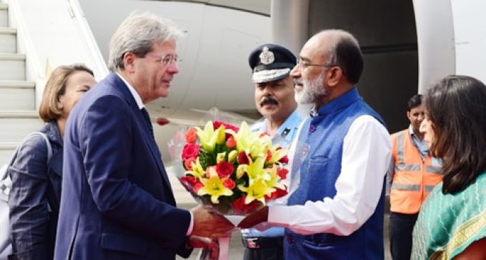 Italian PM arrives in India to boost bilateral ties