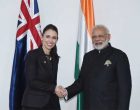 PM, Narendra Modi meeting the Prime Minister of New Zealand, Jacinda Ardern, in Manila, Philippines