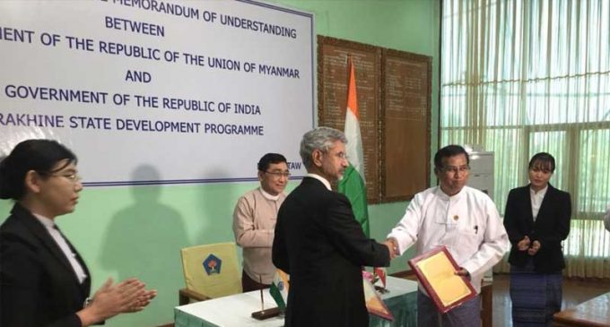India, Myanmar sign MoU on Rakhine state development
