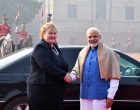 The Prime Minister, Narendra Modi with the Prime Minister of Norway, Erna Solberg