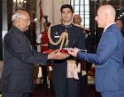ENVOYS OF FIVE NATIONS PRESENT CREDENTIALS TO PRESIDENT OF INDIA
