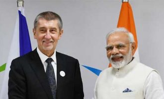 The Prime Minister, Narendra Modi meeting the Prime Minister of Czech Republic, Andrej Babis