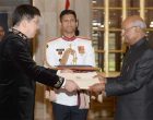ENVOYS OF FIVE NATIONS PRESENT CREDENTIALS TO PRESIDENT OF INDIA