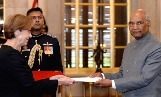 Ambassador-designate of Finland, Ritva Koukku-Ronde presents their credentials to the President of India, Ram Nath Kovind