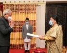New Indian envoy presents his credentials to Nepal President