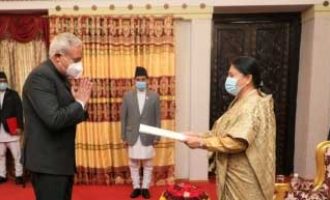 New Indian envoy presents his credentials to Nepal President