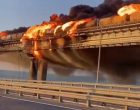 Crucial bridge linking Crimea to Russia hit by huge explosion