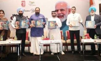 Union Minister Rajeev Chandrashekhar releases two books on PM Modi in Dubai