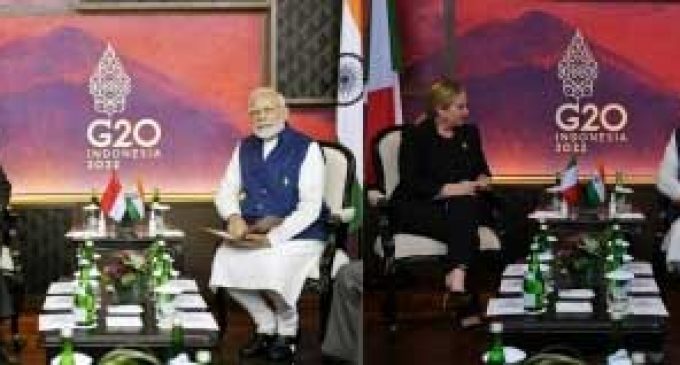 Modi meets S’pore, Italian PMs in Bali; invites them to India