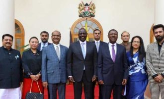 LOK SABHA SPEAKER CALLS ON PRESIDENT OF KENYA
