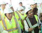 Former Japanese PM Suga Yoshihide visits Mumbai-Ahmedabad High-Speed Rail Project site