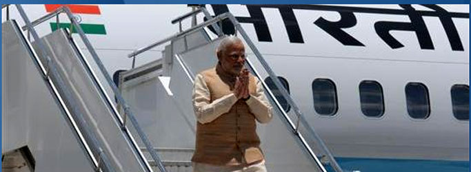 Prime Minister Narendra Modi arriving at Thimpu