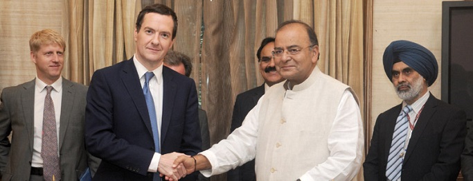  Minister for Finance, Corporate Affairs and Defence, Shri Arun Jaitley and the UK Chancellor of the Exchequer, Mr. George Osborne signed an Accord