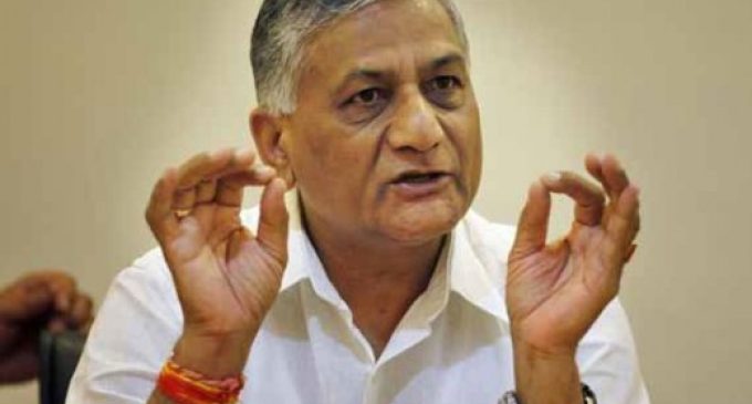 V.K. Singh to leave for Saudi Arabia