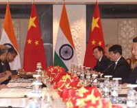 The Vice President, Mohd. Hamid Ansari meeting the Chinese President, Xi Jinping, in New Delhi