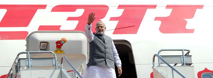 Prime Minister, Shri Narendra Modi leaves Tokyo after his official visit to Japan