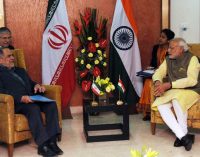 The Prime Minister, Narendra Modi meeting the Chief Advisor to President of Islamic Republic of Iran, Akbar Torkan, in Gandhinagar, Gujarat on January 11, 2015.