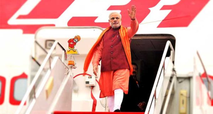 The Prime Minister, Narendra Modi arrives at Xi’an Xiangyang International Airport, in China on May 14, 2015.