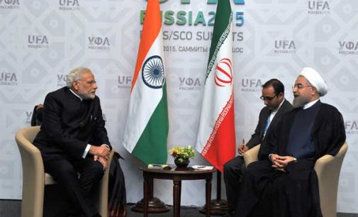 The Prime Minister, Narendra Modi in bilateral meeting with the President of the Islamic Republic of Iran, Hasan Rouhani