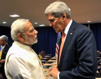 Prime Minister, Narendra Modi meeting the United States Secretary of State, John Kerry