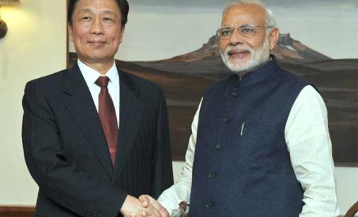 Vice President of the People’s Republic of China, Li Yuanchao meeting the Prime Minister, Narendra Modi,