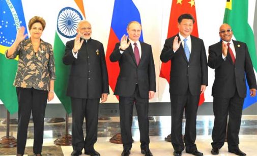 Prime Minister, Narendra Modi with other BRICS leaders at a meeting, on the sidelines of G20 Summit 2015, in Turkey.