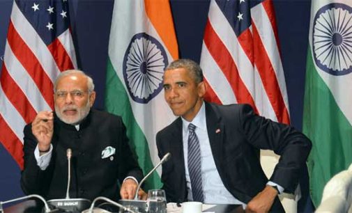 Prime Minister, Narendra Modi meeting the President of United States of America (USA), Barack Obama, on the sidelines of COP21 Summit, in Paris, France.